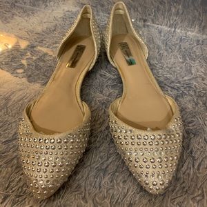 INC Silver Embellished Flats